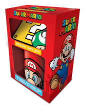 Mug coaster keychian gift set Super Mario Mario