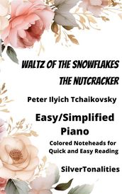 Waltz of the Snowflakes Nutcracker Easiest Piano Sheet Music with Colored Notation